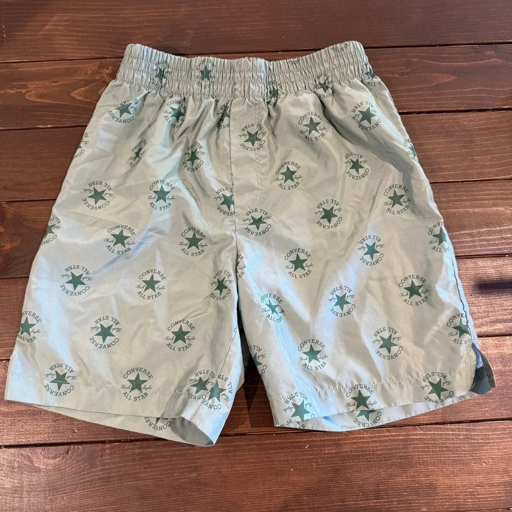 Converse Kids All Star Chuck Taylor Logo Shorts Sage Green Size‎ L 12-13 YRS